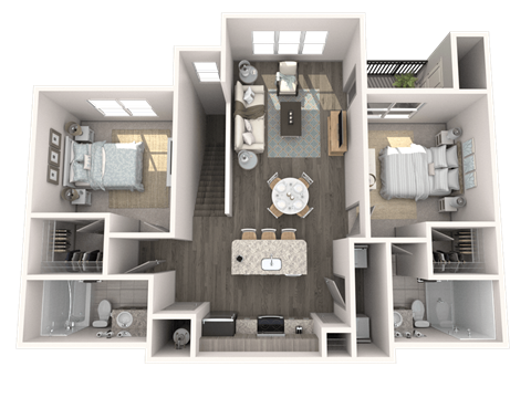 The Ridley apartments in jacksonville florida photo of a 2 bedroom floorplan